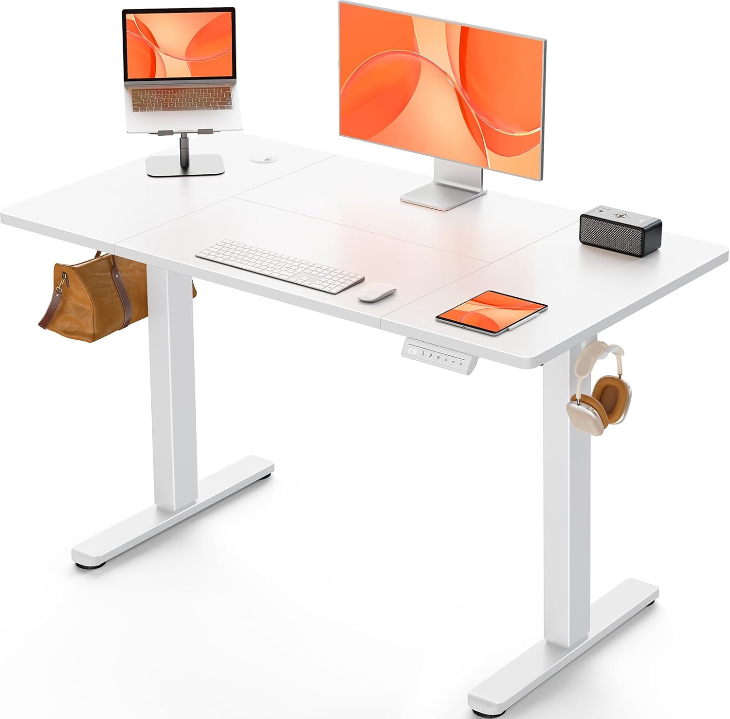 Escritorio elevable eléctrico ErGear de 120x60 cm con panel LED de 4 memorias y tablero ensamblado
