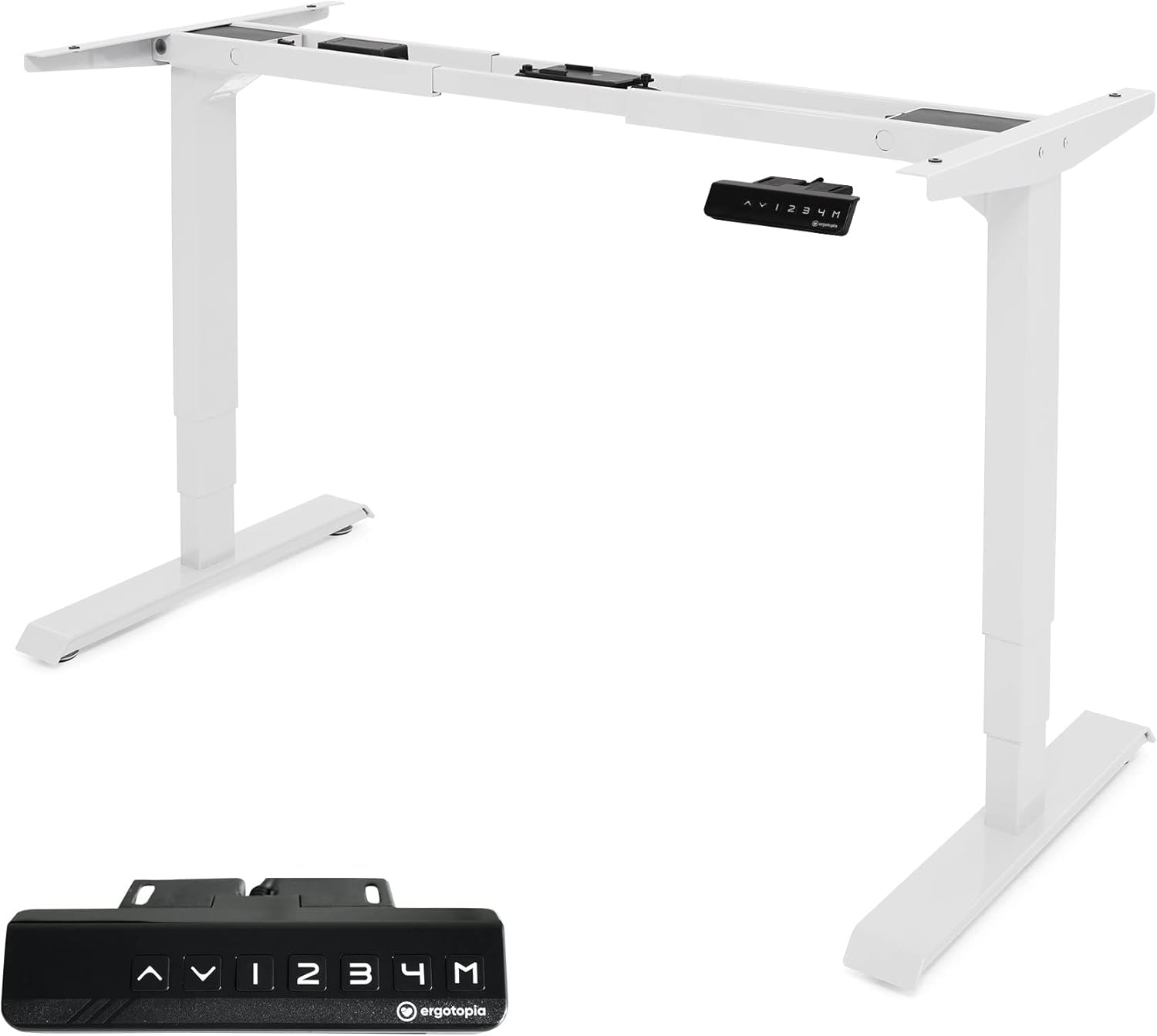 Escritorio elevable eléctrico Ergotopia Desktopia Lite de doble motor con pantalla LED y tablero de madera