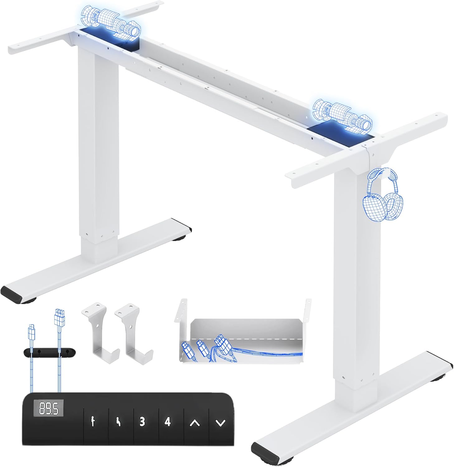 Escritorio elevable eléctrico FlexiSpot E1 PRO estructura clásica de doble motor