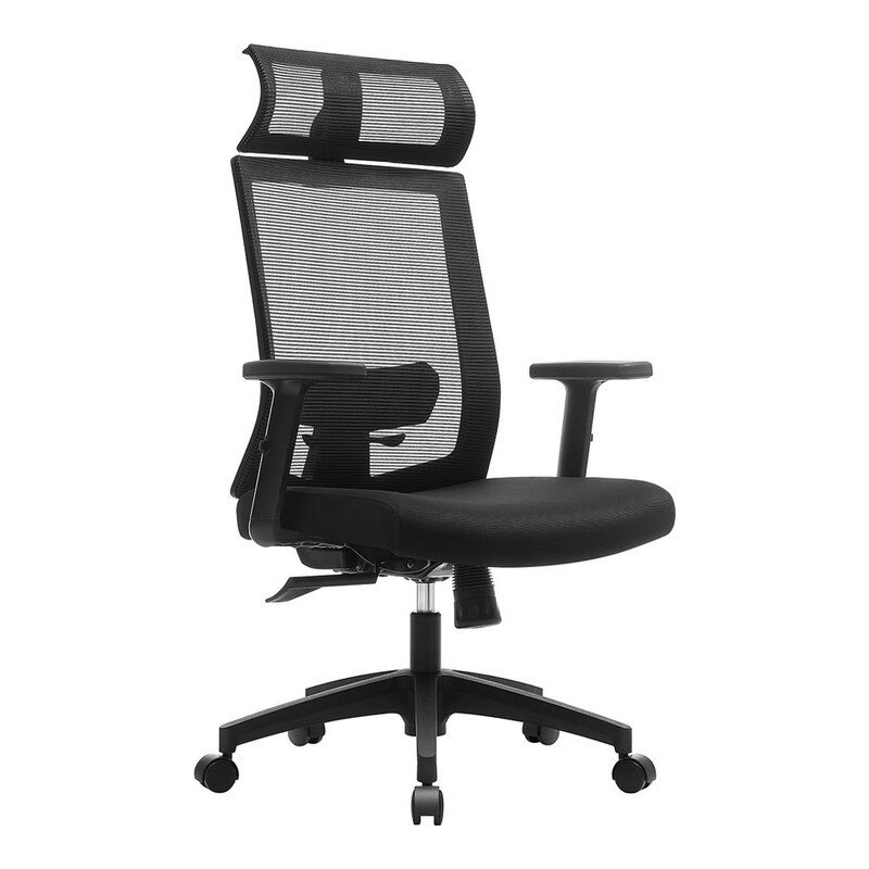 Silla de oficina ergonómica SONGMICS OBN55BK negra